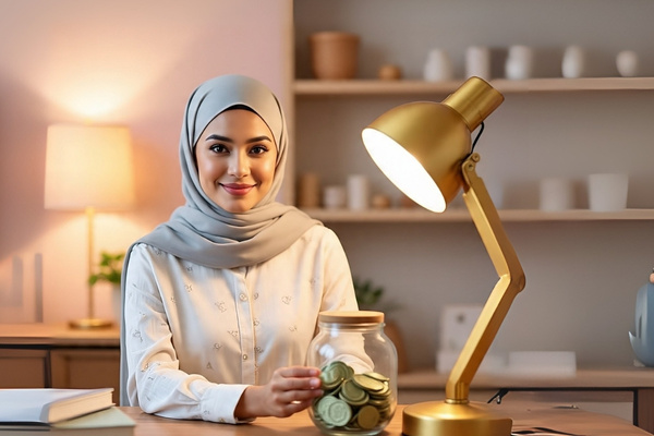 Importance of Financial Literacy in Islam - Muslim woman posing with a saving jar Importance of Financial Literacy in Islam - Muslim woman posing with a saving jar